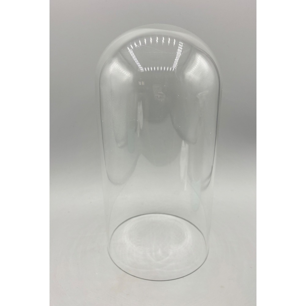 Vtg Clear Glass Cloche Bell Jar Dome Display Case 10.5‎ Inch Tall x 5.5 Inch